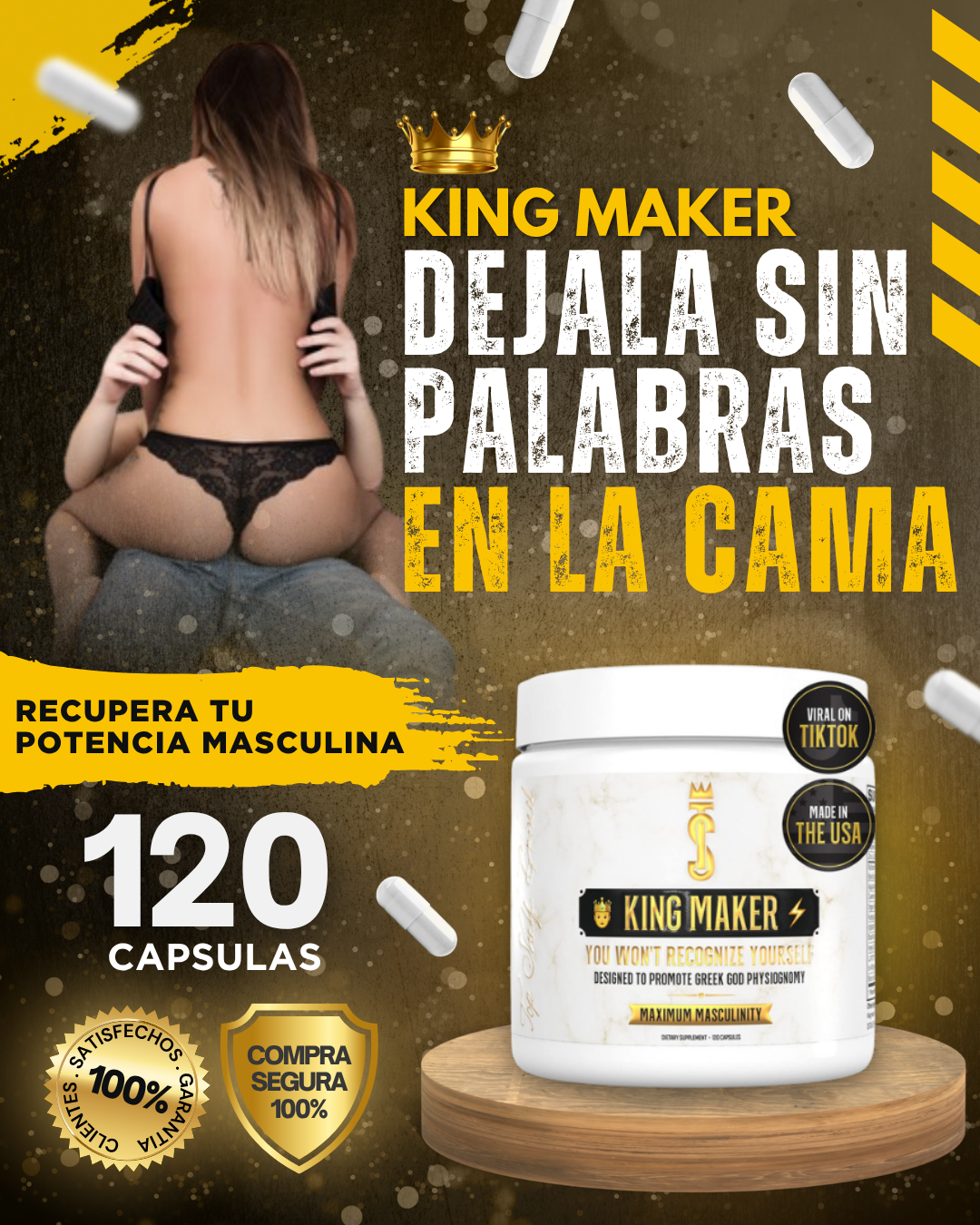 🔥KING MAKER POTENCIADOR MASCULINO EN CAPSULAS (IMPORTADO)🤴🏻🔥